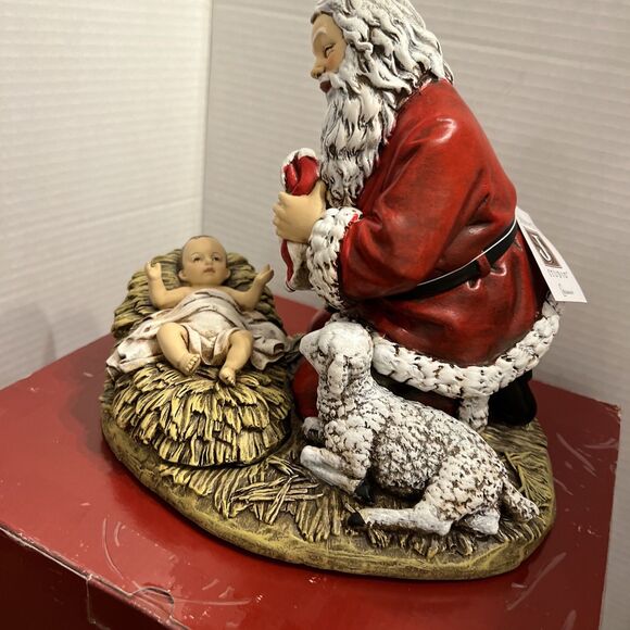 Santa w Baby Jesus Figurine Joseph Studio Nativity Christmas Display - Picture 6 of 9